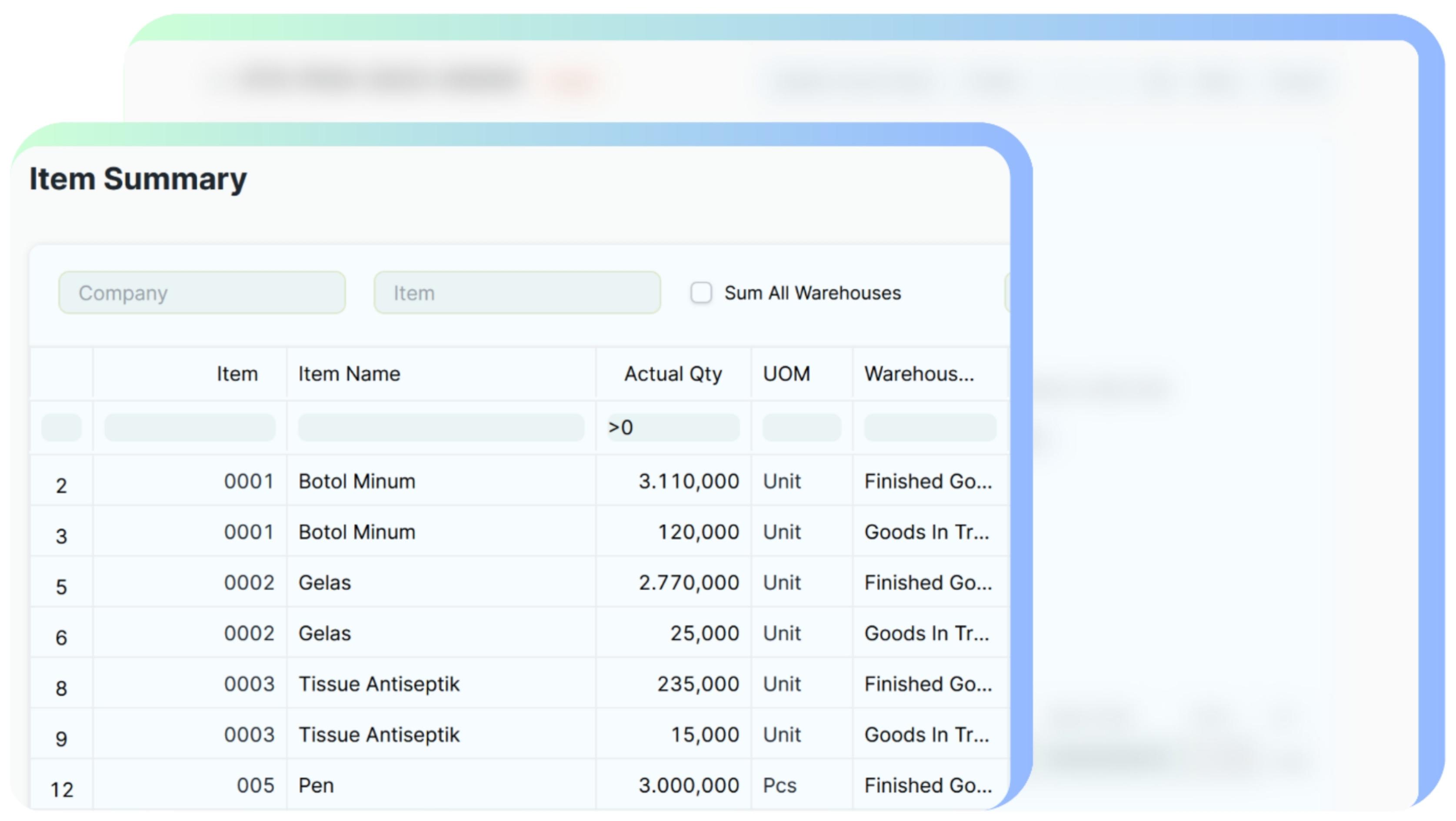 Laporan Stok Secara Real-Time